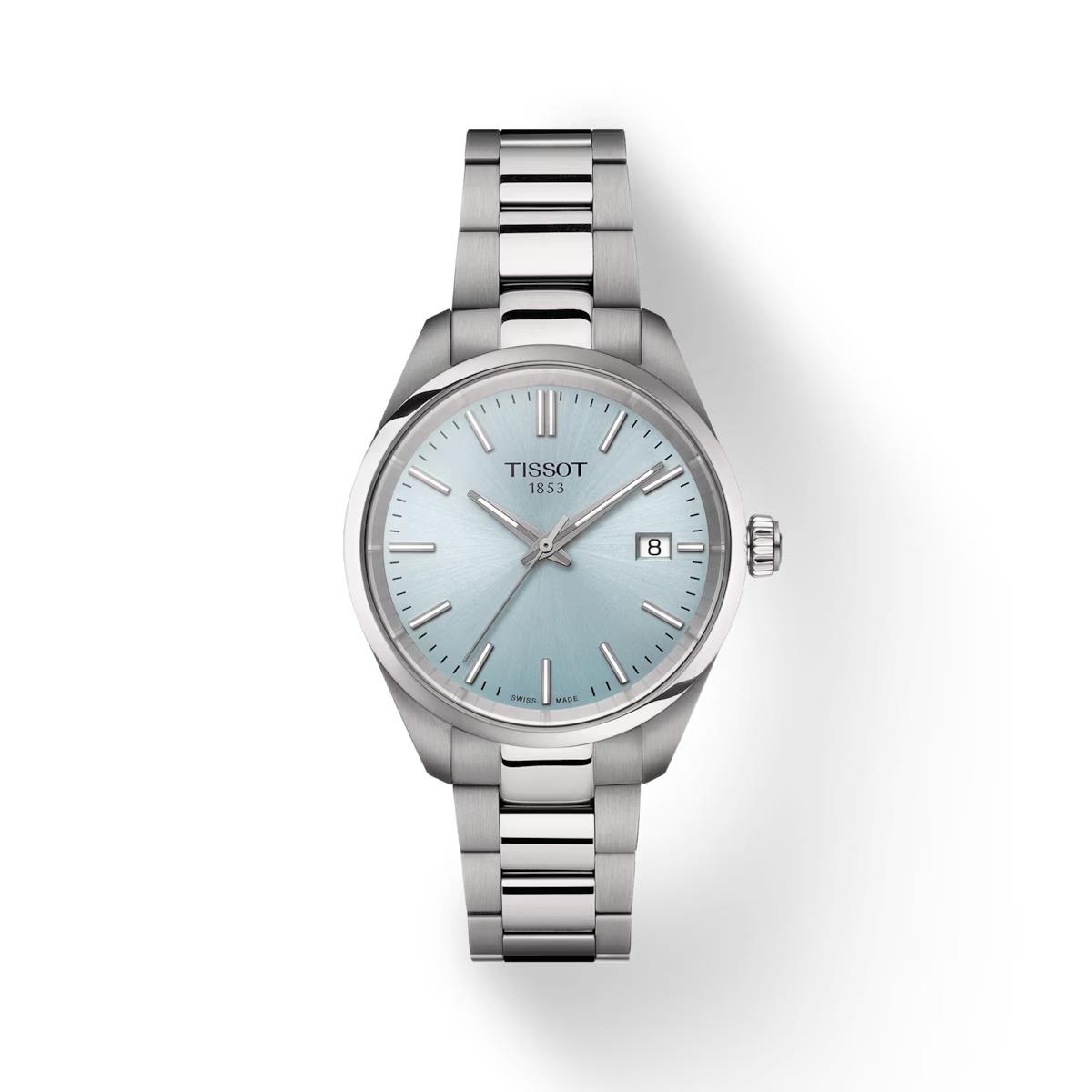 Tissot PR100 34mm Light Blue Women`s Watch-T150.210.11.351.00