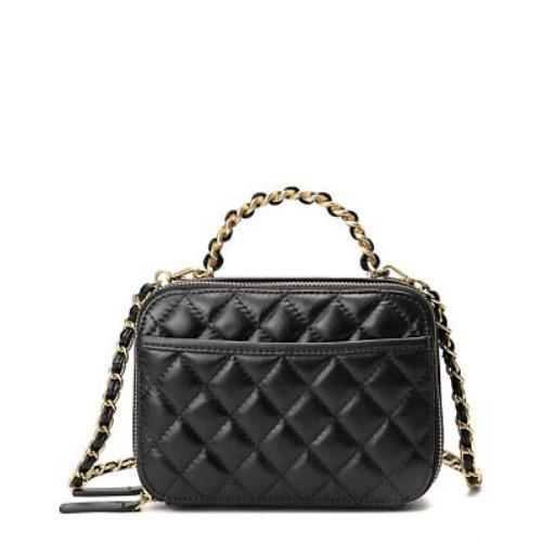 Louis Vuitton Tiffany Fred Paris Quilted Sheepskin Leather Shoulder Women`s Black