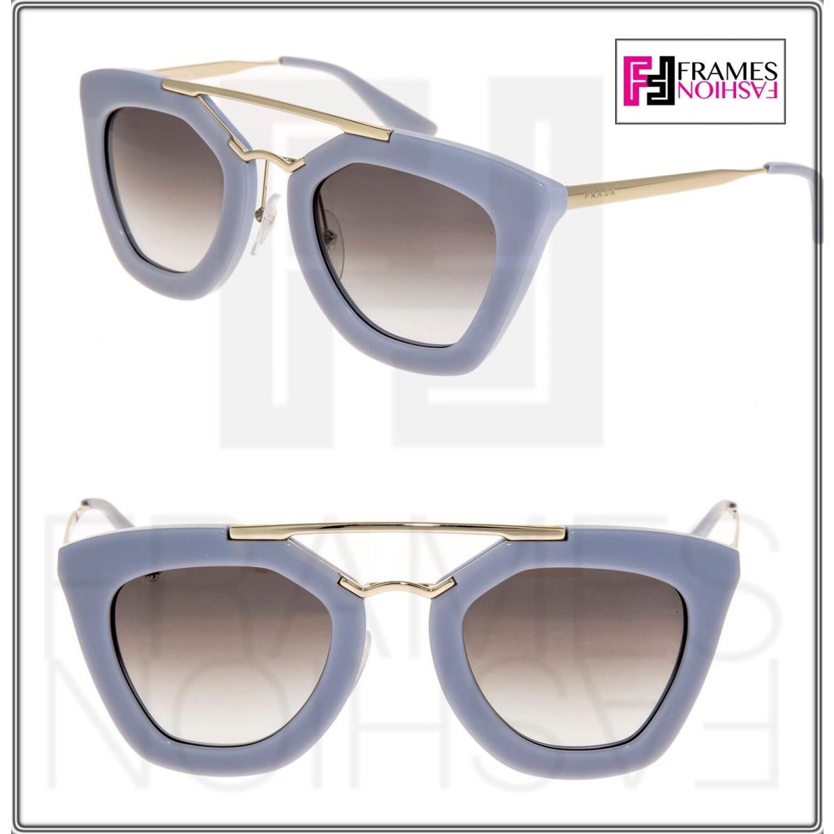 Prada Cinema Sunglasses 09Q Opal Grey Gold Aviator Cat Eye Women Gradient PR09QS - Frame: Purple, Lens: Gray