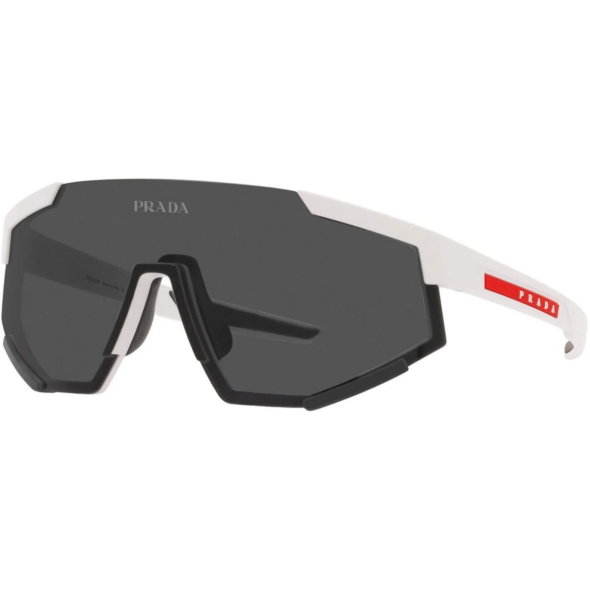 Prada Linea Rossa Sps 04WS Rubber White/dark Grey TWK-06F Sunglasses - Frame: Gray, Lens: Gray