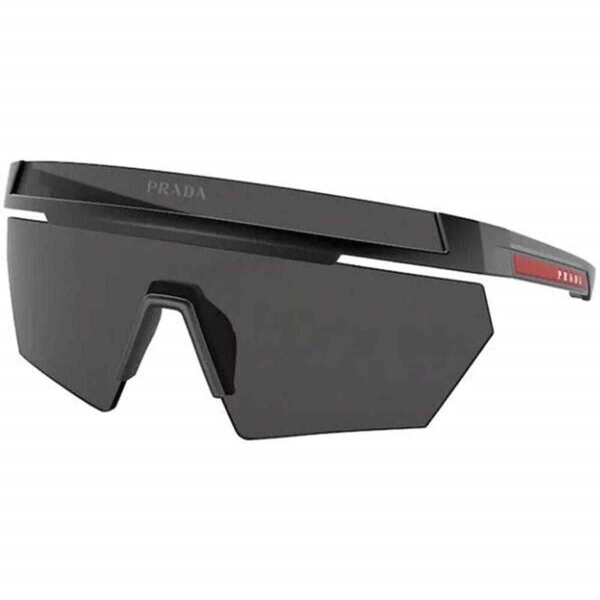 Prada Linea Rossa PS 01YS 1BO06F Matte Black Dark Grey Lens Shield Sunglasses