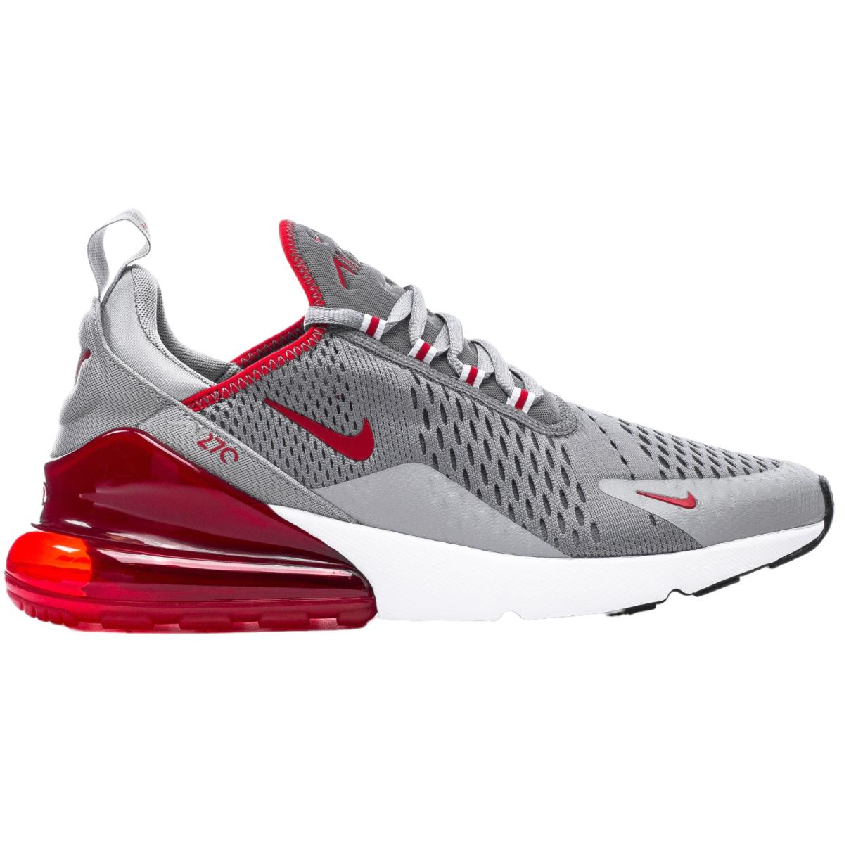 Nike Air Max 270 Men`s Grey University Red US Sizes 7-14 - CW7048 001 - Particle Grey/University Red
