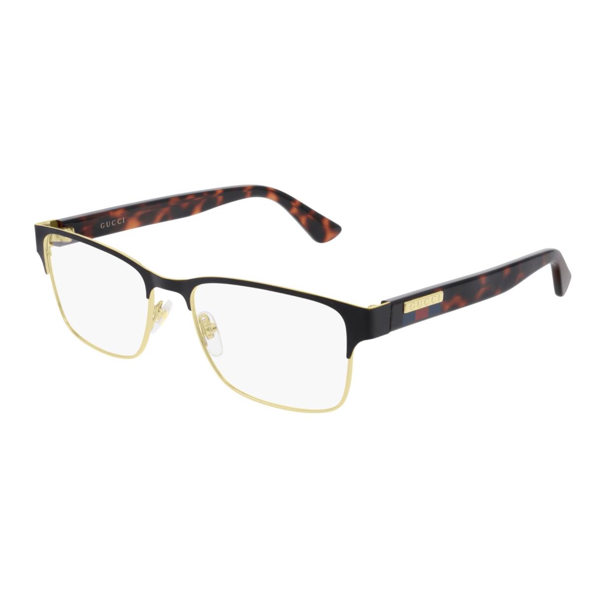 Gucci RX Eyeglasses GG 0750O-002 Havana Black w/ Demo Lens 56mm