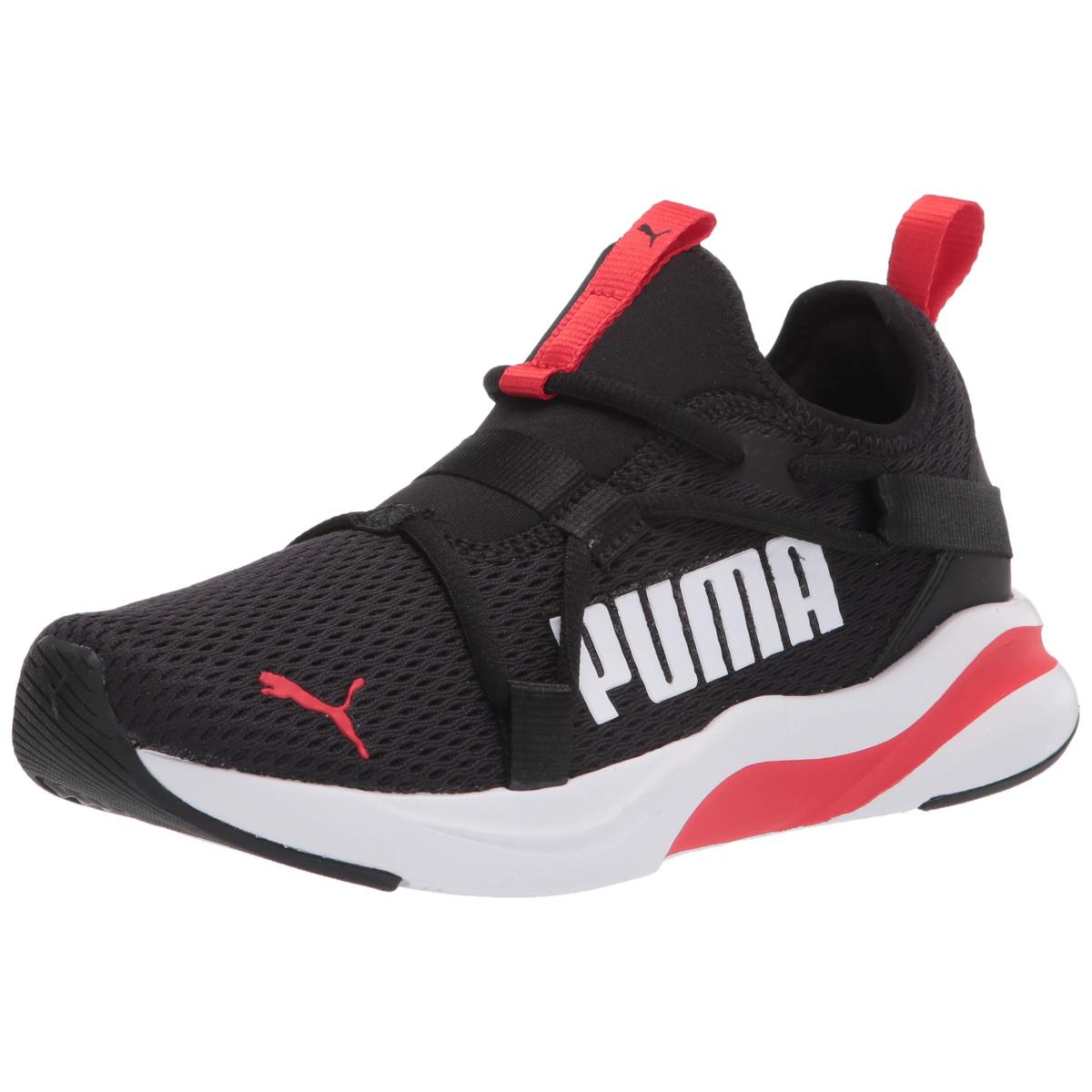 Puma Unisex-child Softride Rift Slip on Sneaker Black/High Risk Red