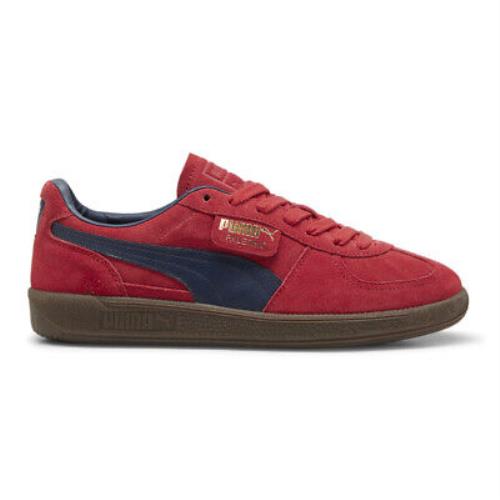 Puma Palermo Lace Up Mens Red Sneakers Casual Shoes 39646309 - Red