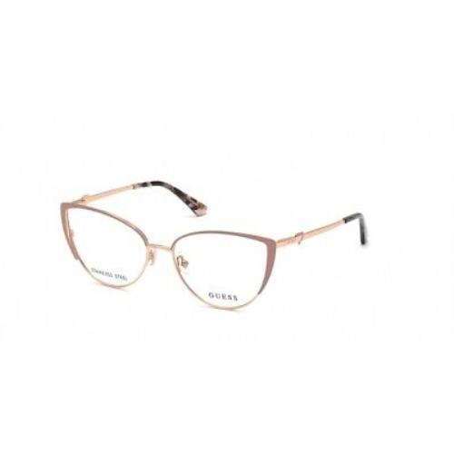 Guess GU2813-058-58 Gold Pink Eyeglasses