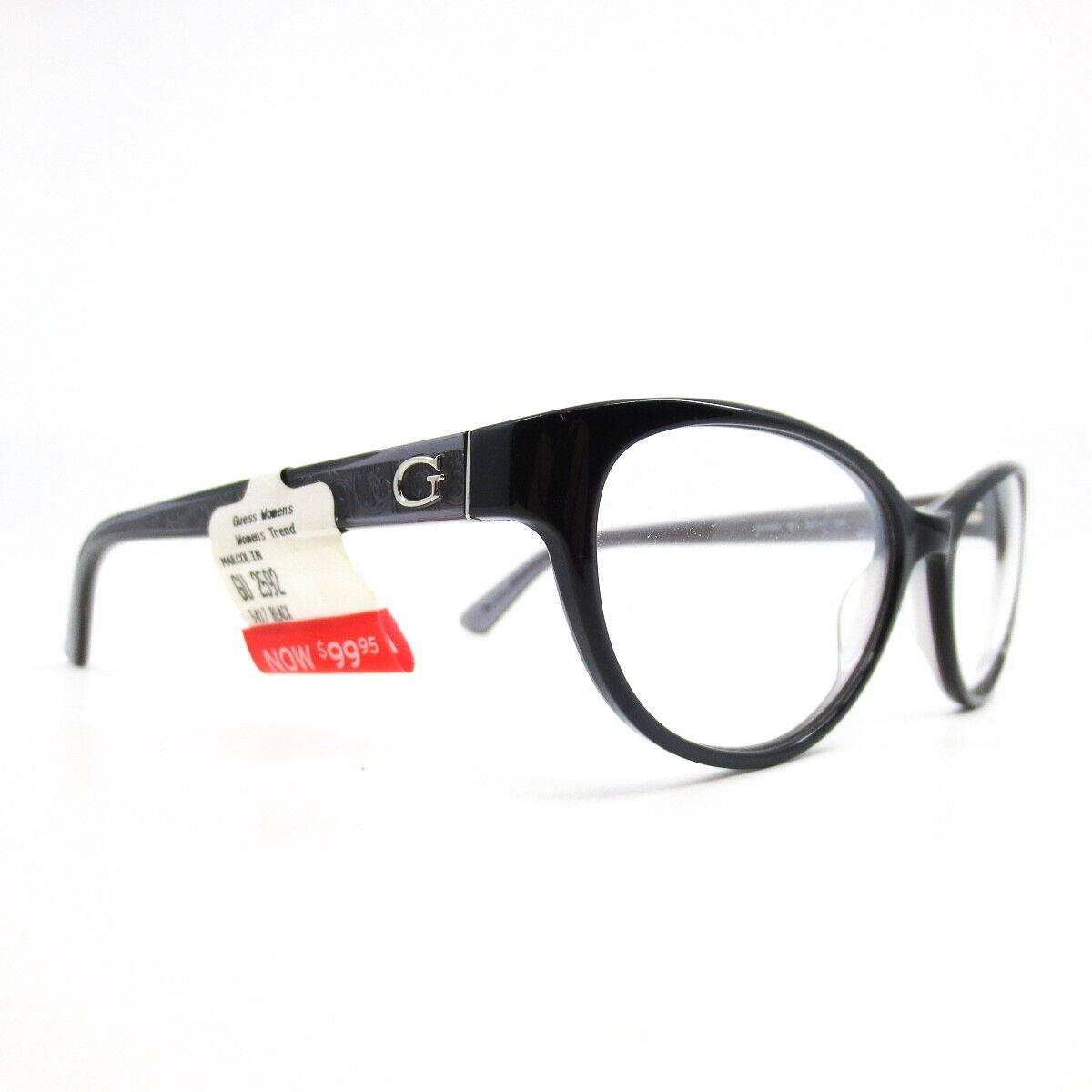 Guess GU2592 001 Purple Black Plastic Cat Eye Optical Eyeglasses Frame 54-17-140