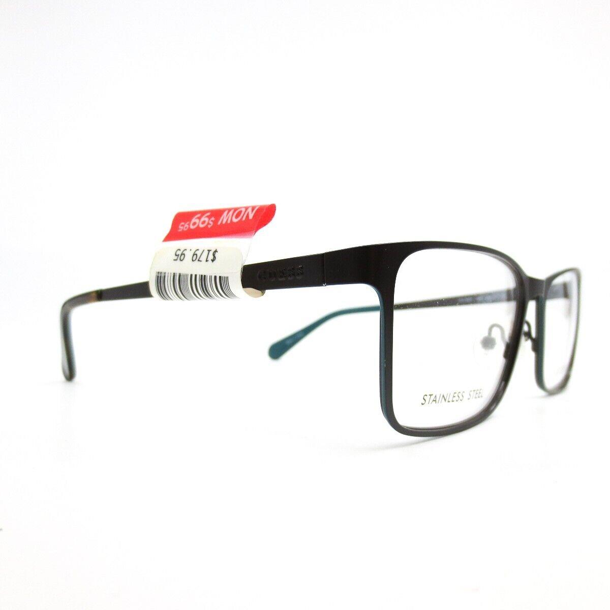 Guess GU1775 Blk Eyeglasses Frames Black Blue Rectangle Full Rim 56-17-145