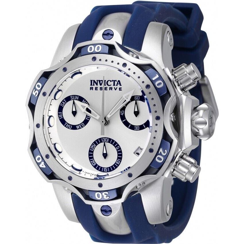 Invicta Reserve Venom Swiss Chronograph SS Watch - 44.4mm Blue Steel 46195