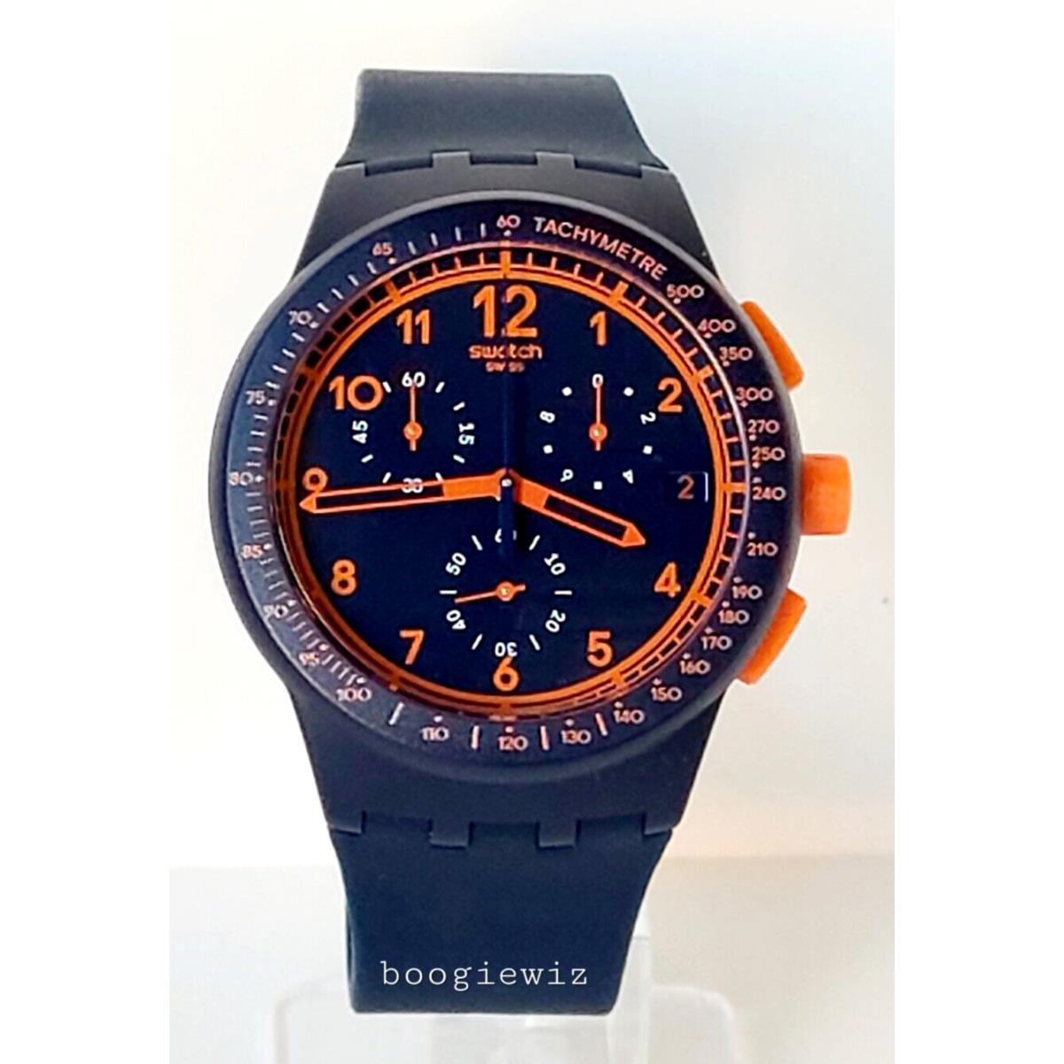 Swatch , Rebirth Blue Swiss Made Rebirth Blue Men`s Chronograph Watch SUSN401