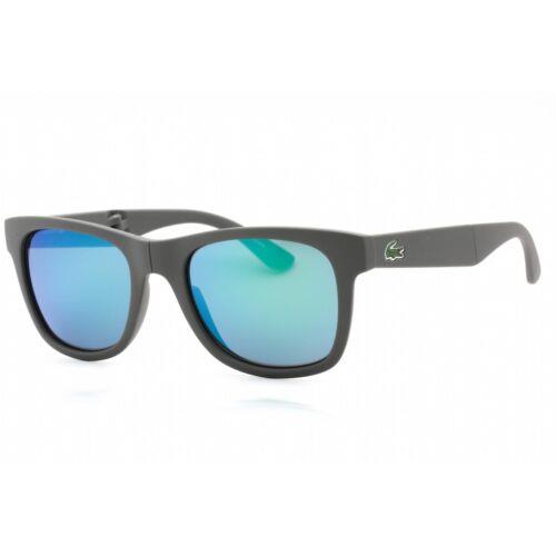 Lacoste Unisex Sunglasses Blue Lens Matte Grey Rectangular Shape Frame L778S 035