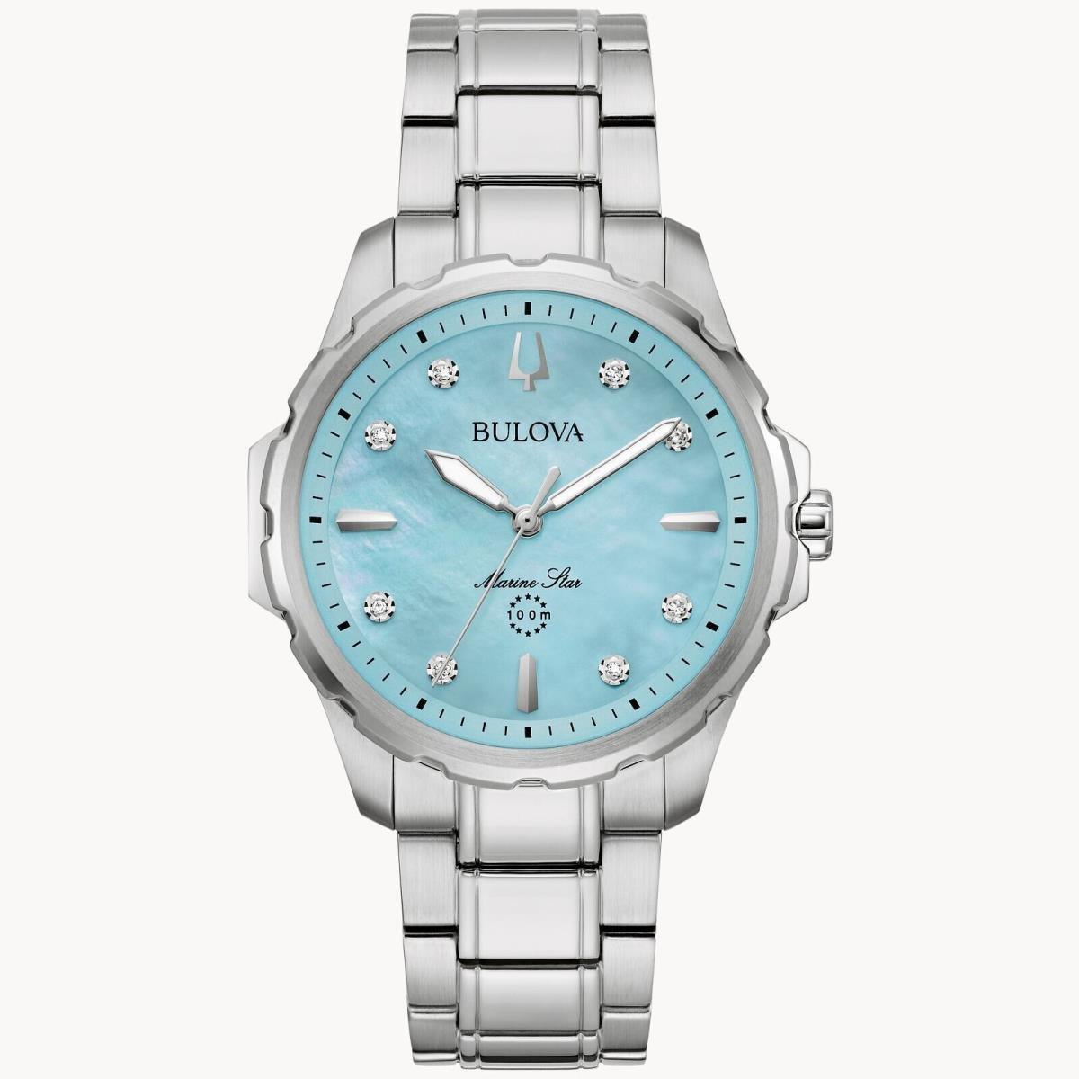 Bulova Mens Watch 96P248 - Dial: Blue, Band: Silver