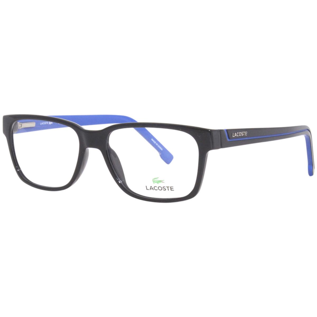 Lacoste L2692 002 Eyeglasses Frame Men`s Black/blue Full Rim Rectangular 54mm