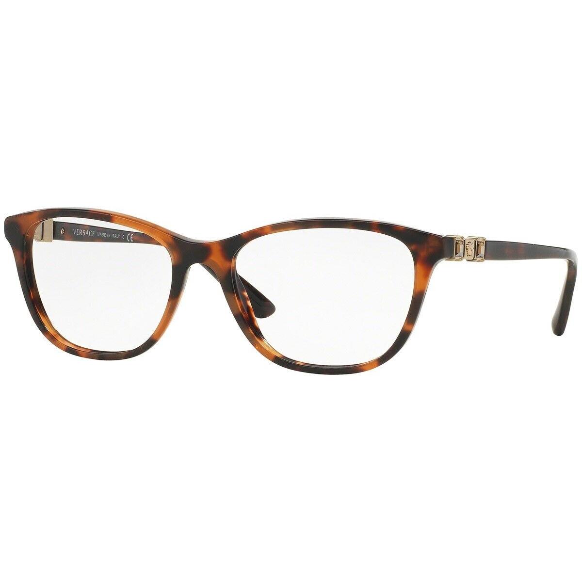 Versace Eyeglasses Women`s Square Fashion Frames VE3213B 944 Havana 52mm