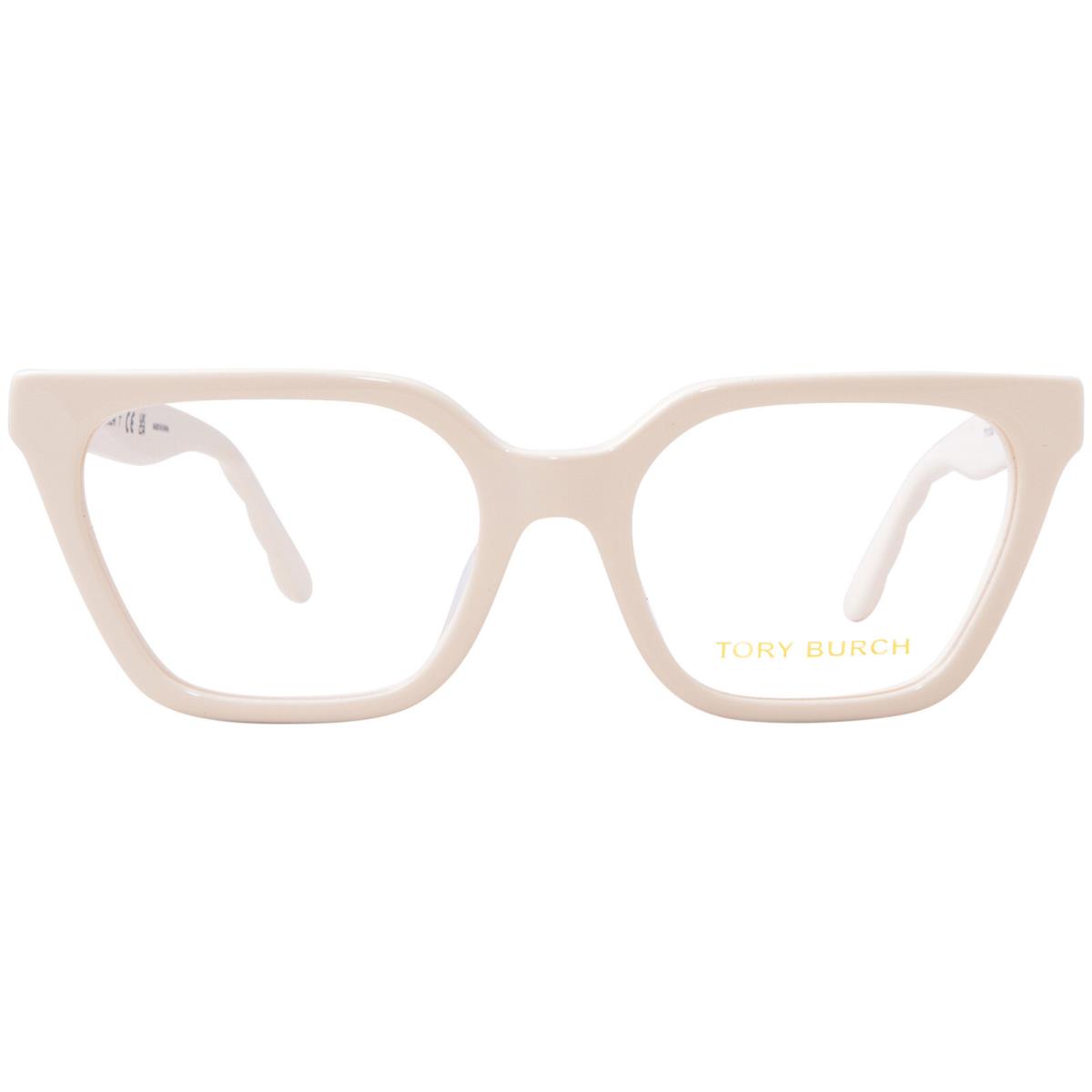 Tory Burch TY2133U 1906 Eyeglasses Women`s Ivory Full Rim Rectangle Shape 51mm