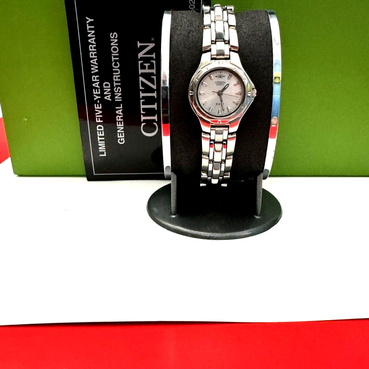 Citizen Quartz White Dial Silver Tone Stainless Steel Bracelet Women`s Watch