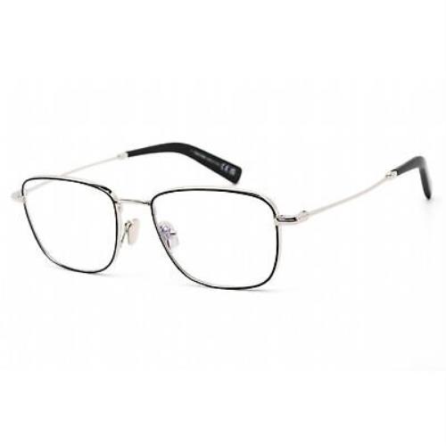 Tom Ford FT 5748 -B 002 Men Silver Black Frame Blue Block Lenses Eyeglasses 55mm