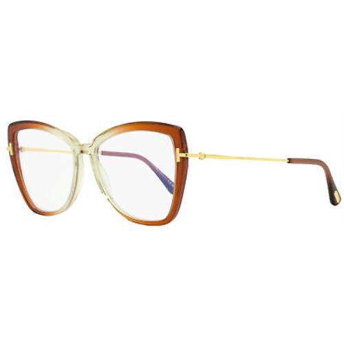 Tom Ford Butterfly Eyeglasses TF5882B 044 Orange Gradient 55mm FT5882