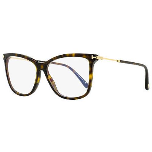 Tom Ford Magnetic Clip-on Eyeglasses TF5824B 052 Havana/gold 56mm FT5824
