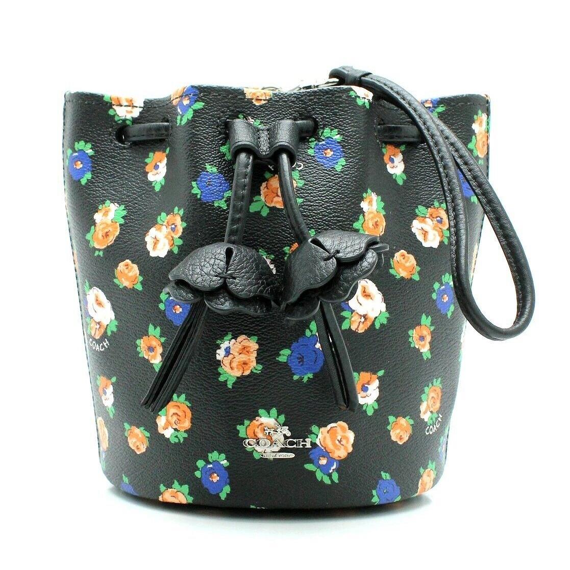 Coach Petal Small Bucket Bag In Floral Mix Tea Rose