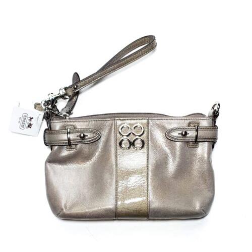 Coach Signature Leather Wristlet Clutch Handbag Bag Purse