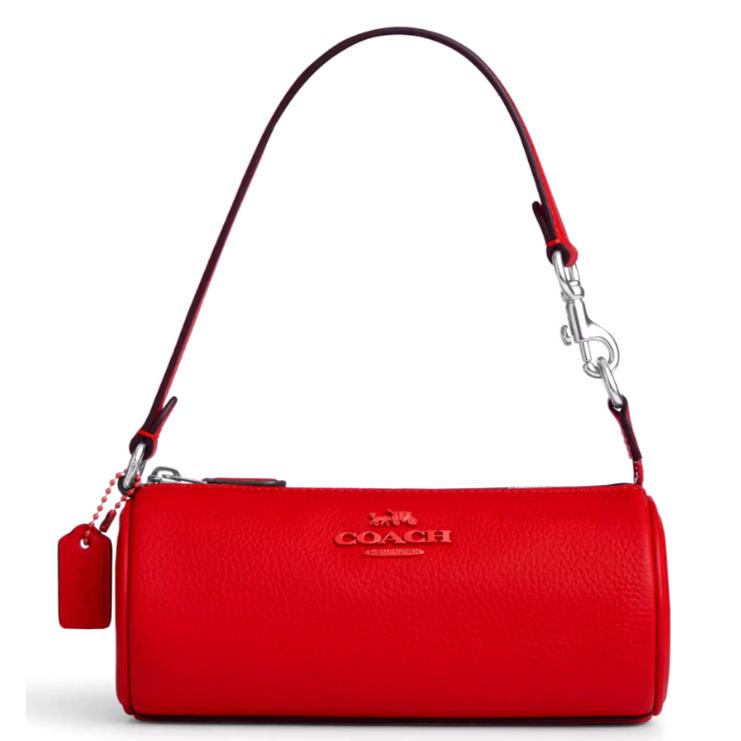 Coach Nolita Barrel Bag - Bright Poppy Red Pebble Leather - CP259