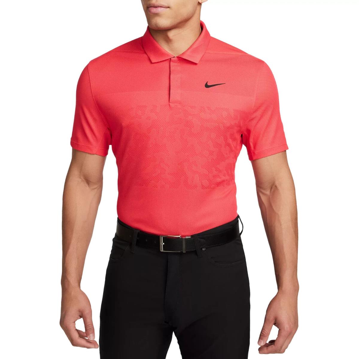 Nike Men`s Dri-fit Adv Tiger Woods Golf Polo Shirt Ember Glow Size: Xxl