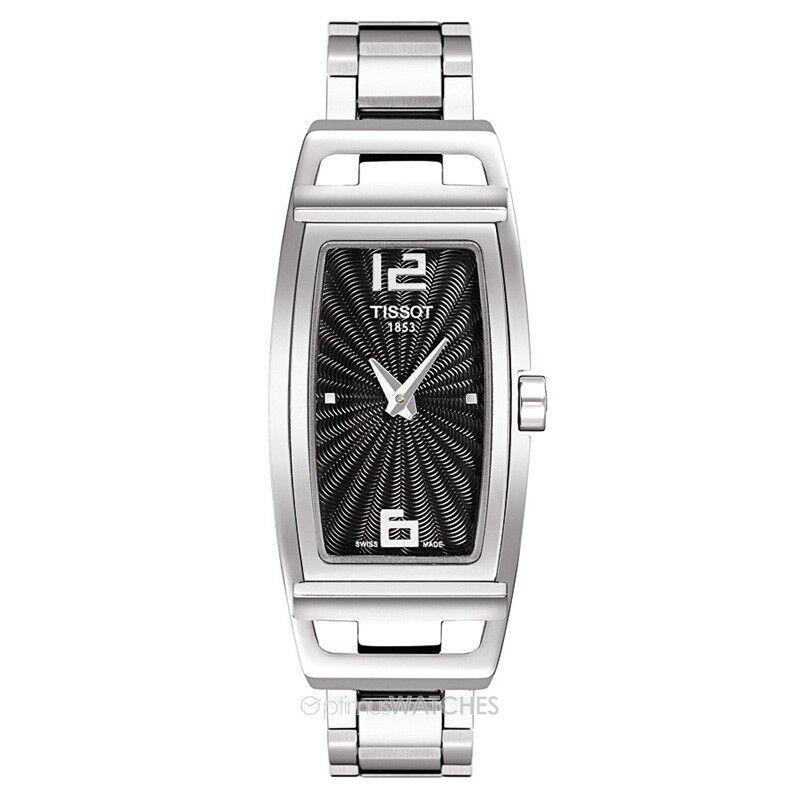 Tissot Ladies T-trend My-t Steel Tonneau Watch T037.309.11.057.00 Black Silver