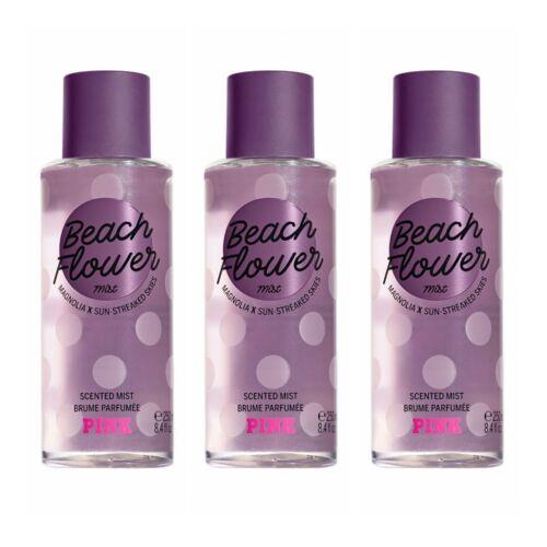 Victoria`s Secret Pink Beach Flower Scented Mist 8.4 Fl.oz. Lot of 3