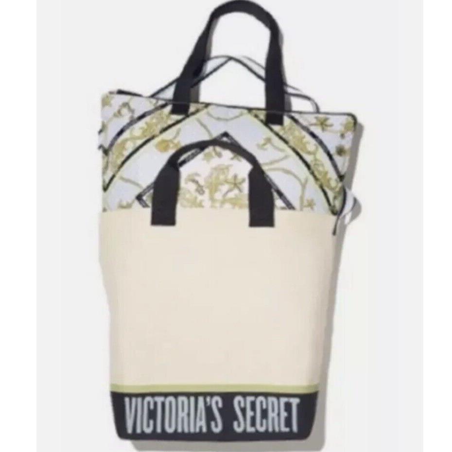 Victoria`s Secret Tote Bag 2 in 1 Cooler Bag Tote Canvas Logo Bag Lot Of 4