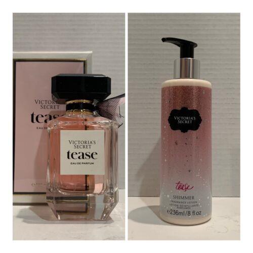 Victoria`s Secret Tease Eau de Parfum 3.4 Fl.oz. and Shimmer Fragrance Lotion