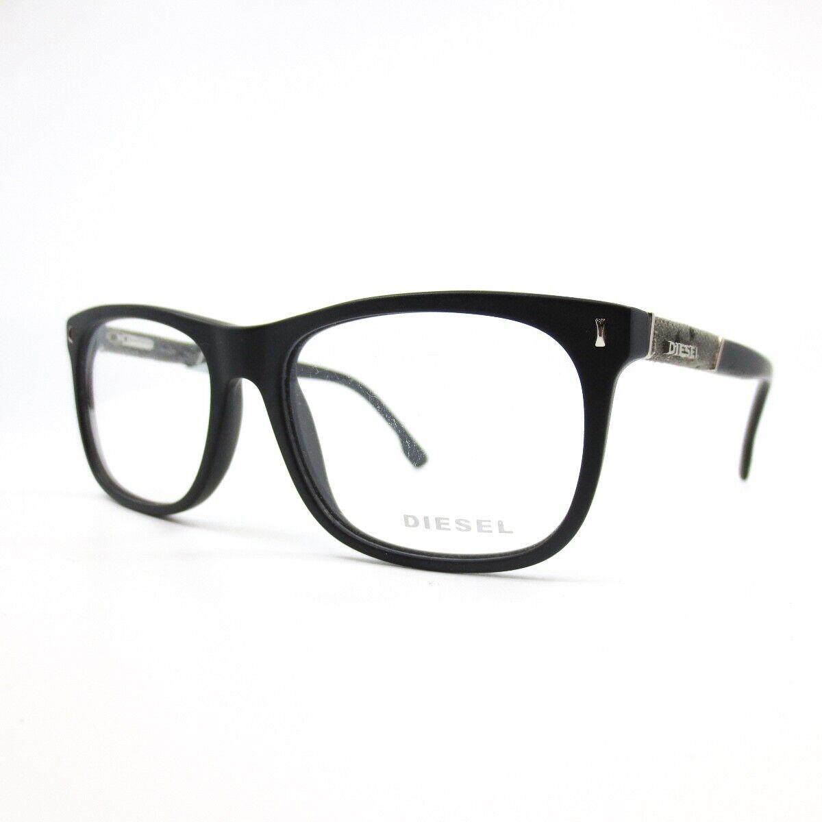 Diesel DL5157 COL.002 Eyeglasses Frames Black Gray Square Full Rim 54-17-145