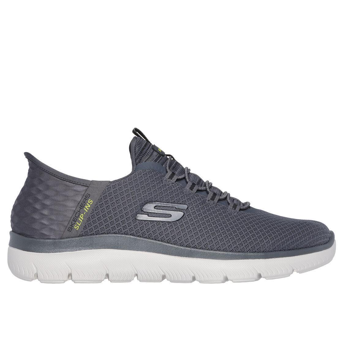 Skechers Men`s Slip Ins Shoes Slip On Charcoal Comfort Casual Memory Foam 232457