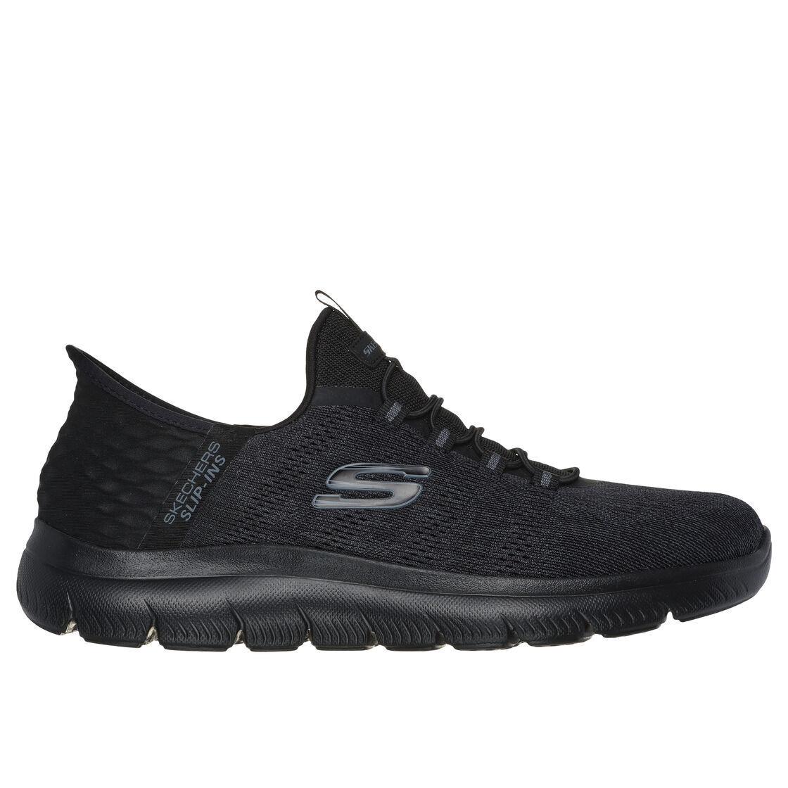 Skechers Black Slip Ins Shoes Men Slip On Comfort Casual Memory Foam Soft 232469