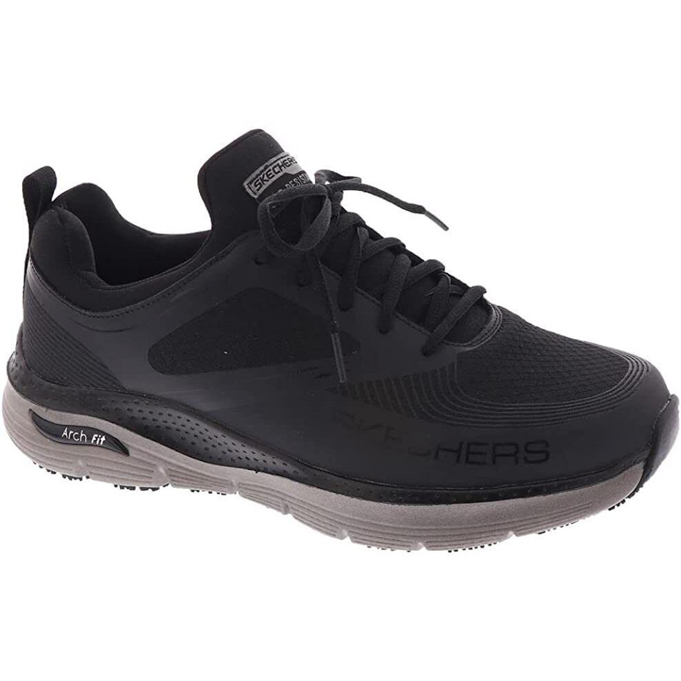 Work Man Skechers Arch Fit SR Brayley Oxford Shoe 200149 Black/gray