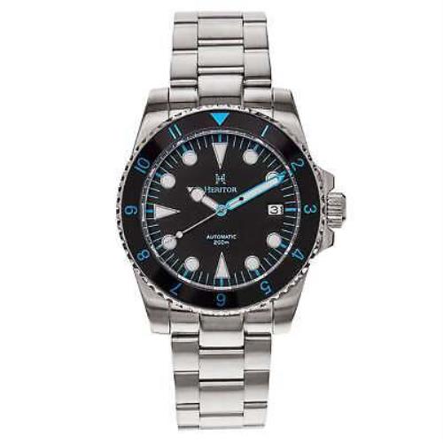Heritor Automatic Luciano Bracelet Watch W/date - Black/blue