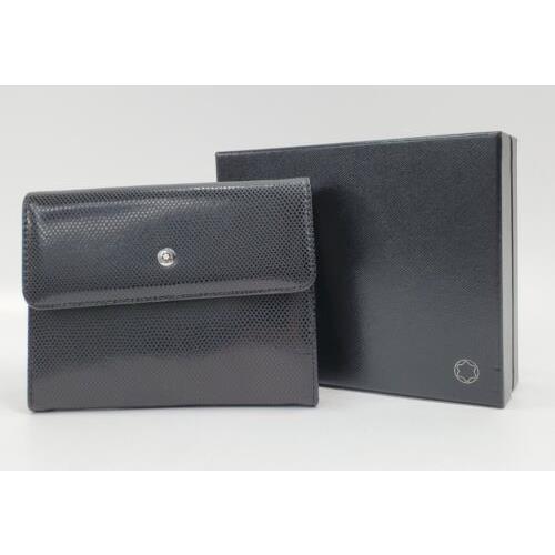 Montblanc Meisterstuck Soft Grain Black Leather Womens Bifold Wallet 101734