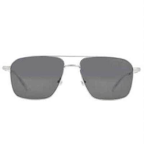 Montblanc Gray Rectangular Men`s Sunglasses MB0278S 001 56 MB0278S 001 56