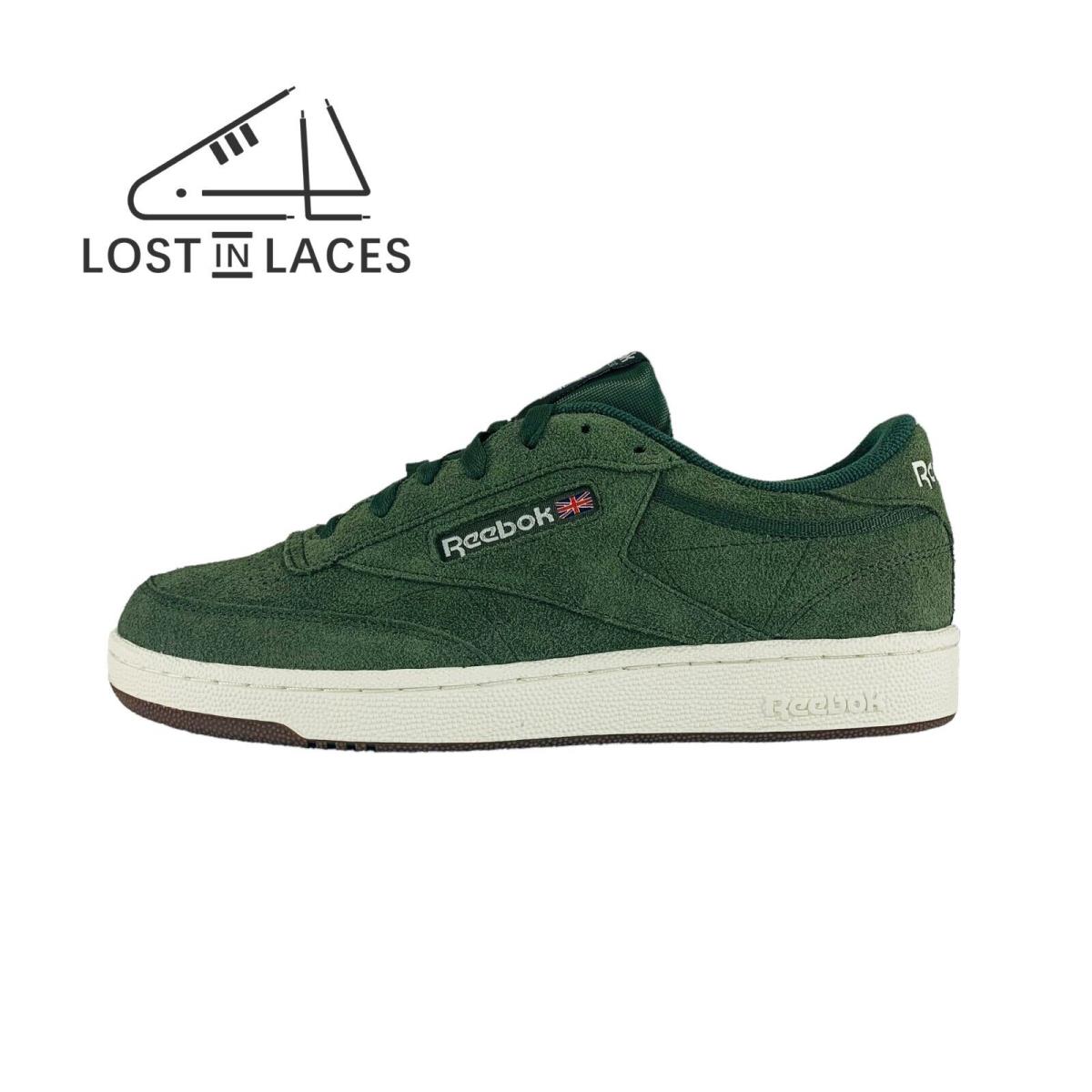 Reebok Club C 85 Green Lifestyle Sneakers Men`s Shoes 100033002 - Green