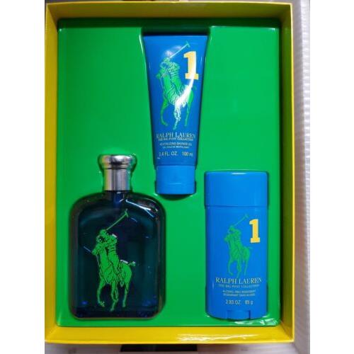 Ralph Lauren The Big Pony 1 Collection Edt 4.2OZ + Shower Gell 3.4OZ + DEO2.9OZ