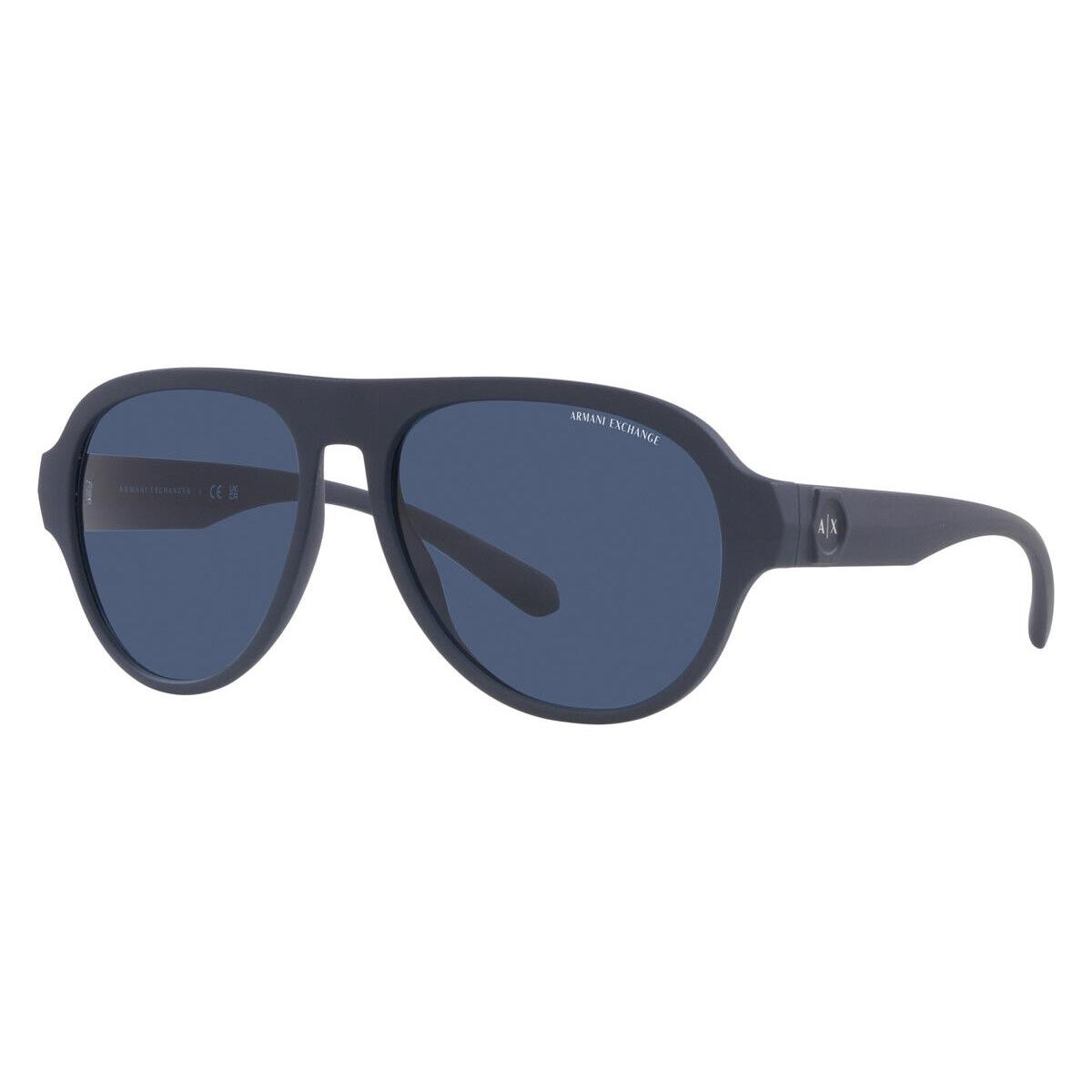 Armani Exchange AX4126SU Sunglasses Matte Blue Dark Blue 58