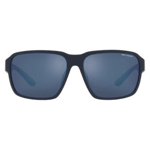 Armani Exchange AX4131SU Sunglasses Matte Blue/white Blue Mirrored Blue 64mm