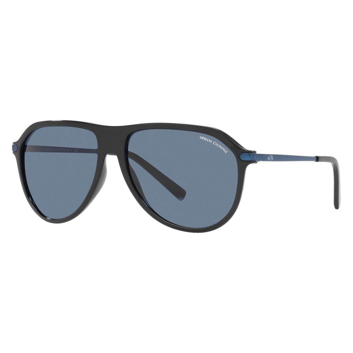 Armani Exchange AX4106S Sunglasses Men Black Aviator 59mm