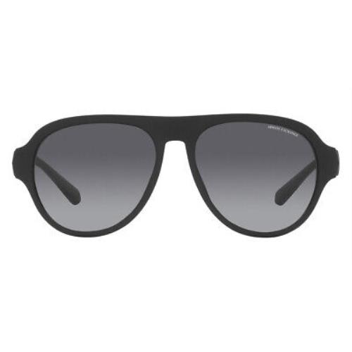 Armani Exchange AX4126SU Sunglasses Matte Black Polarized Gradient Gray 58mm
