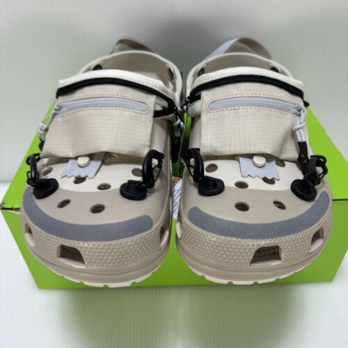 Crocs Classic Venture Pack 2 Clog US Men`s Size - 12 White/grey Stucco Mushroom