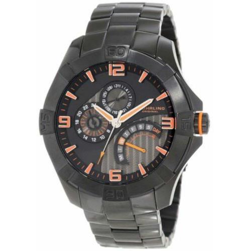 Stuhrling 264XB.335957 Men`s Leisure Gen-x Pro Watch All Black Orange Accent