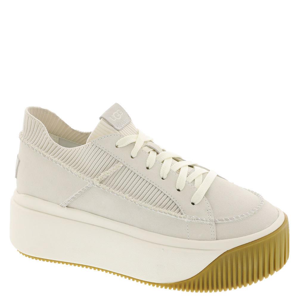 Women`s Shoes Ugg Ez-duzzit Lace Suede Platform Sneakers 1152717 White