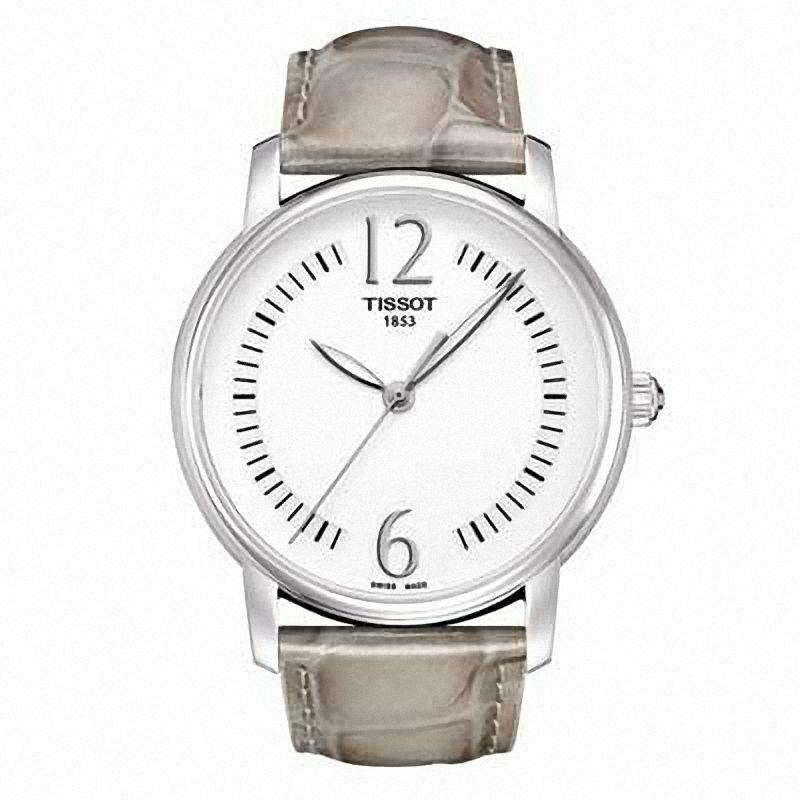Tissot T052.210.16.037.01 T-trend Round Silver Dial Leather Ladies Watch