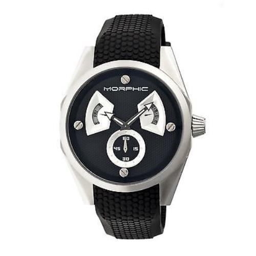 Morphic 3402 Men`s M34 Collection Black Dial Silicone Sport Date/day Watch