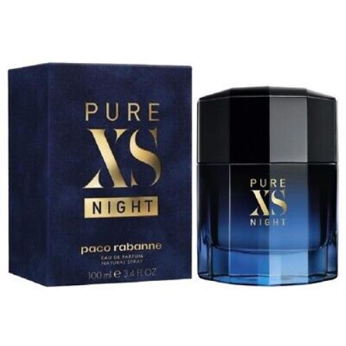 Paco Rabanne Pure XS Night For Men Cologne 3.4 oz 100 ml Edp Spray